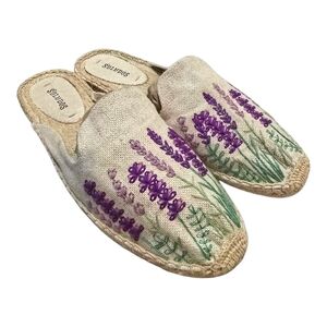 Soludos Women's Embroidered Espadrille Slippers Size 8.5